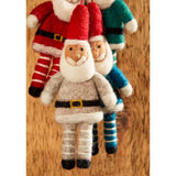 Hanging Felt Santa with Stripey Legs