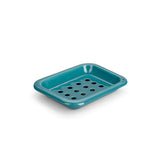 British Colour Standard - Enamel Soap Dish In Petrol Blue