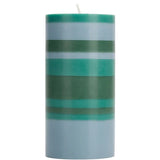 British Colour Standard - Bokhara, Beryl & Mooonstone Eco Pillar Candle, 15cm