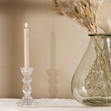 Buran Glass Candlestick - Clear