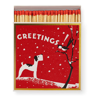 Christmas scene luxury box of matches 