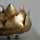 Gold Artichoke Candle Holder