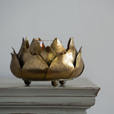 Gold Artichoke Candle Holder