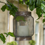 Mesh Lantern Cylinder with Glass