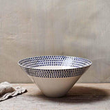 Indigo Drop Serving Bowl - Cream & Indigo - Large