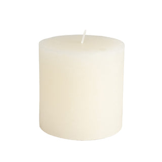 Rustic Pillar Candle Ivory 100x100mm