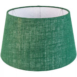 Thea Antique White Lamp Base with Green Linen Lampshade