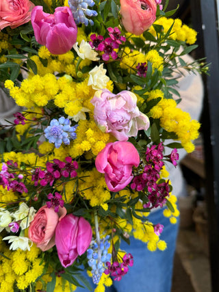 Mimosa Spring Flower Door Wreath