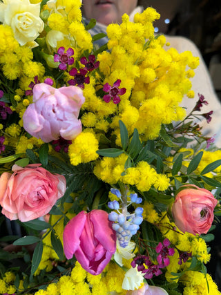 Mimosa Spring Flower Door Wreath