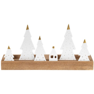 Light Gold Christmas Tree Scene