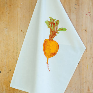 Lottie Day Orange Swede Vegetable Tea Towel