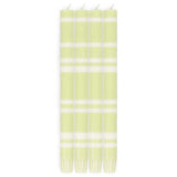 British Colour Standard 2 Striped Eau De Nil & Pearl Eco Dinner Candles, Pack Of 4