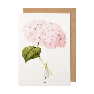 Laura Stoddart - Pale Pink Hydrangea Greetings Card