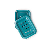 British Colour Standard - Enamel Soap Dish In Petrol Blue