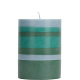 British Colour Standard - Bokhara, Beryl & Moonstone Eco Pillar Candle, 10cm