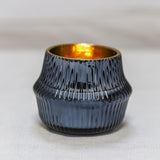 Ribbed Votive Prussian Blue