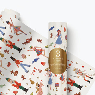 Nutcracker gift wrap roll