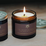 The Botanical Candle Company - Rosewood & Clementine Soy Candle in Amber Jar