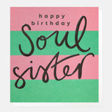 Soul Sister Pink & Green Stripe Card