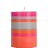 British Colour Standard - Orange Flame, Willow & Neyron Eco Pillar Candle, 10cm