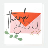 Pink Letter Thank You Card