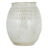 Anjuna Reactive Glaze Ceramic Vase - Off White