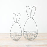 Grey Wire Bunny Basket