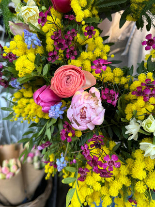 Mimosa Spring Flower Door Wreath