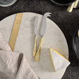 Osko Cheese & Butter Knife Set - Brushed Gold (Set of 2)