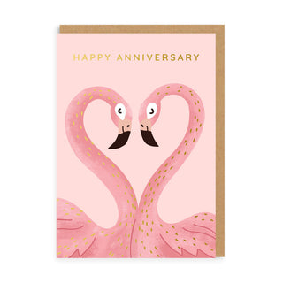 Anniversary Flamingo Card